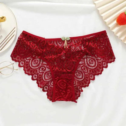 Women Sexy Underpants Lace Panties Low - waist Underwear Briefs Female Breathable Lingerie Temptation Hollow Out Intimates Panty - www.Shopthatapp.com