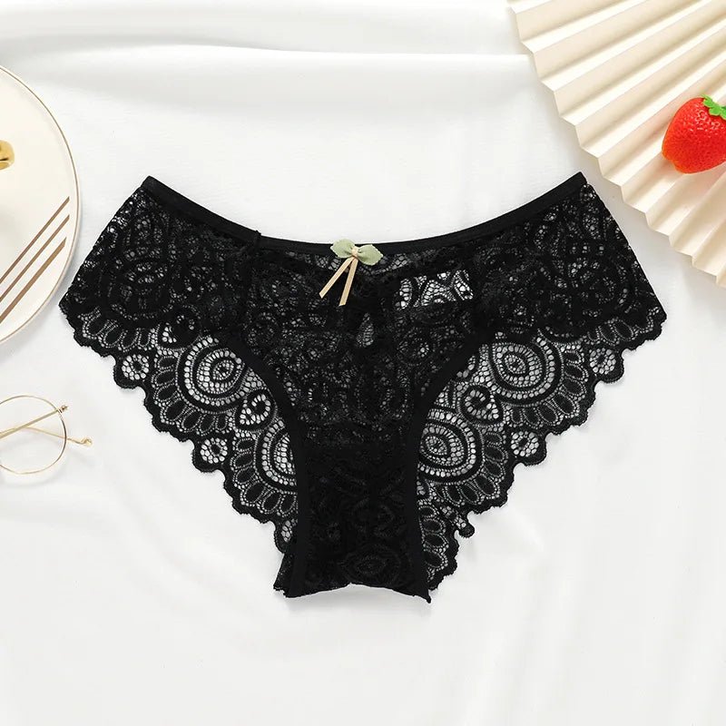 Women Sexy Underpants Lace Panties Low - waist Underwear Briefs Female Breathable Lingerie Temptation Hollow Out Intimates Panty - www.Shopthatapp.com