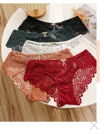 Women Sexy Underpants Lace Panties Low - waist Underwear Briefs Female Breathable Lingerie Temptation Hollow Out Intimates Panty - www.Shopthatapp.com
