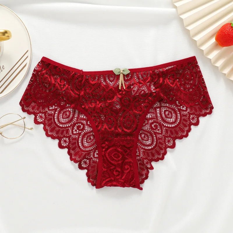 Women Sexy Underpants Lace Panties Low - waist Underwear Briefs Female Breathable Lingerie Temptation Hollow Out Intimates Panty - www.Shopthatapp.com