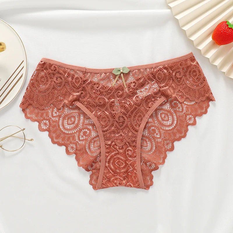Women Sexy Underpants Lace Panties Low - waist Underwear Briefs Female Breathable Lingerie Temptation Hollow Out Intimates Panty - www.Shopthatapp.com