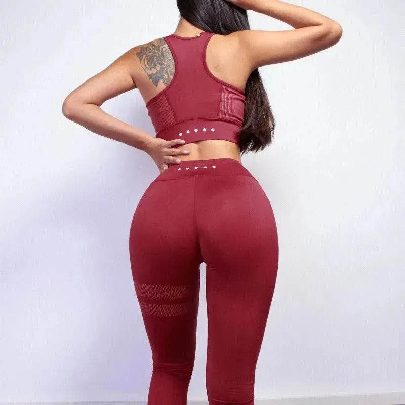 Women sport Suit Gym Yoga Sets 2 Pieces Women Sportwear Yoga Set Fitness Sportwear Workout Set Fitness Yoga Wear - www.Shopthatapp.com