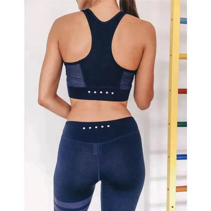 Women sport Suit Gym Yoga Sets 2 Pieces Women Sportwear Yoga Set Fitness Sportwear Workout Set Fitness Yoga Wear - www.Shopthatapp.com
