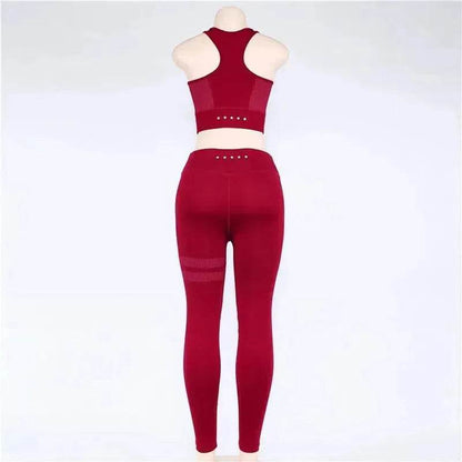 Women sport Suit Gym Yoga Sets 2 Pieces Women Sportwear Yoga Set Fitness Sportwear Workout Set Fitness Yoga Wear - www.Shopthatapp.com