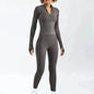 Women Yoga Zipper Long-sleeved Gym Exercise Fitness Suit - www.Shopthatapp.com