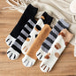 Women's Coral Fleece Cat Paw Pattern Kawaii Thick Warm Socks - 3/6 Pairs Bundle-Pillow and cushions-www.Shopthatapp.com-PetWithMe