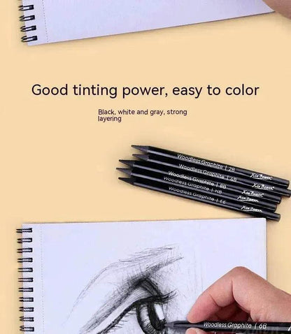 Wood-free Graphite Full Lead Sketching Pencil 6 PCs Suit For Art - www.Shopthatapp.com