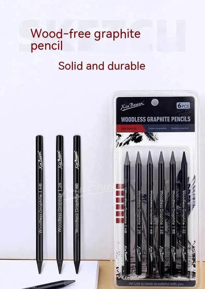 Wood-free Graphite Full Lead Sketching Pencil 6 PCs Suit For Art - www.Shopthatapp.com
