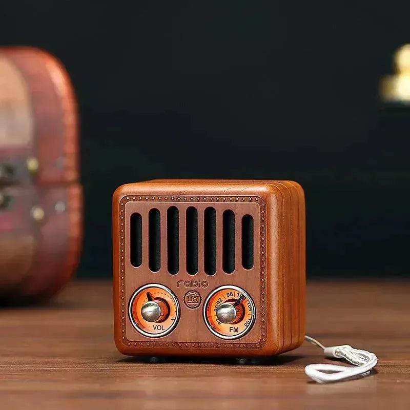Wooden Bluetooth Speakers Retro Solid Wooden Audio With Radio Card - www.Shopthatapp.com