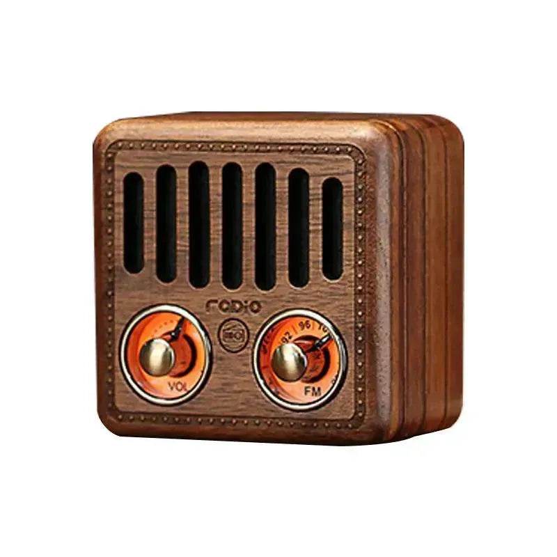 Wooden Bluetooth Speakers Retro Solid Wooden Audio With Radio Card - www.Shopthatapp.com