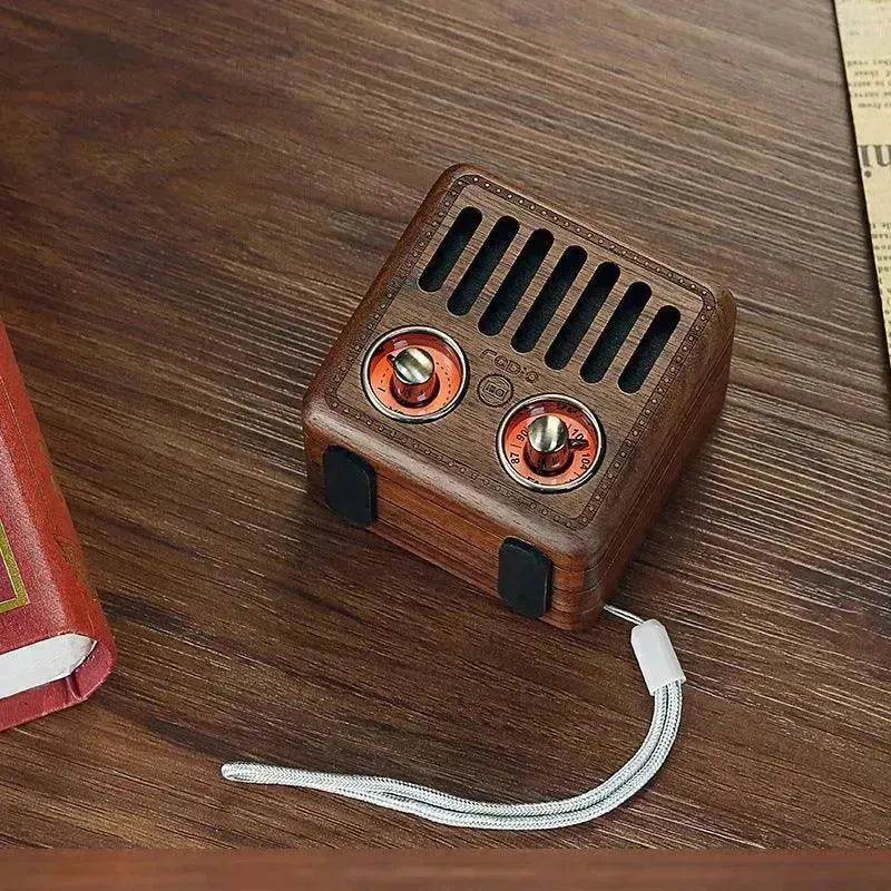 Wooden Bluetooth Speakers Retro Solid Wooden Audio With Radio Card - www.Shopthatapp.com