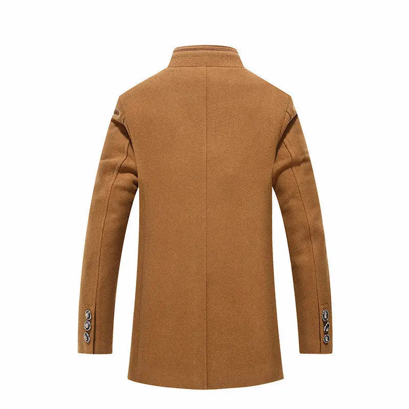 Woolen collar woollen coat for men - www.Shopthatapp.com