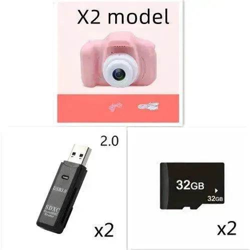 X2 HD Mini Children Cartoon Kids Digital Camera - www.Shopthatapp.com