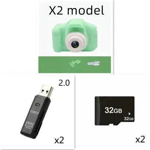 X2 HD Mini Children Cartoon Kids Digital Camera - www.Shopthatapp.com