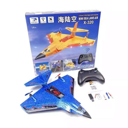 X320 Sea, land and air remote control glider EPP foam remote control aircraft with LED light flight time Remote control plane - www.Shopthatapp.com