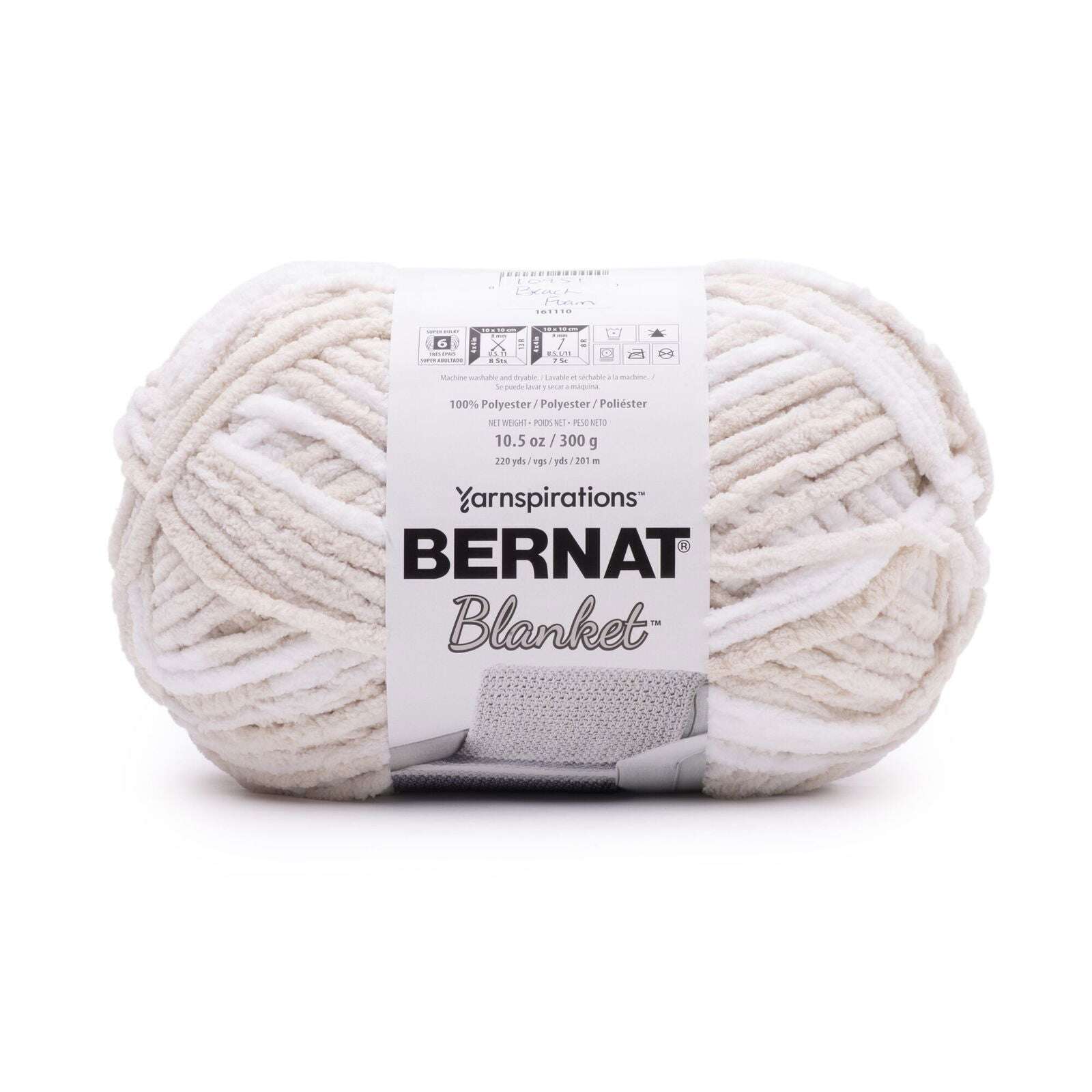 Bernat Blanket Yarn Canada in soft cream color for cozy crochet projects and blankets