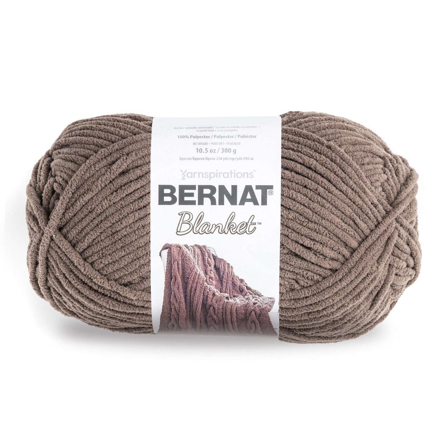 Bernat Blanket Yarn Canada in soft brown color, ideal for cozy projects and blankets