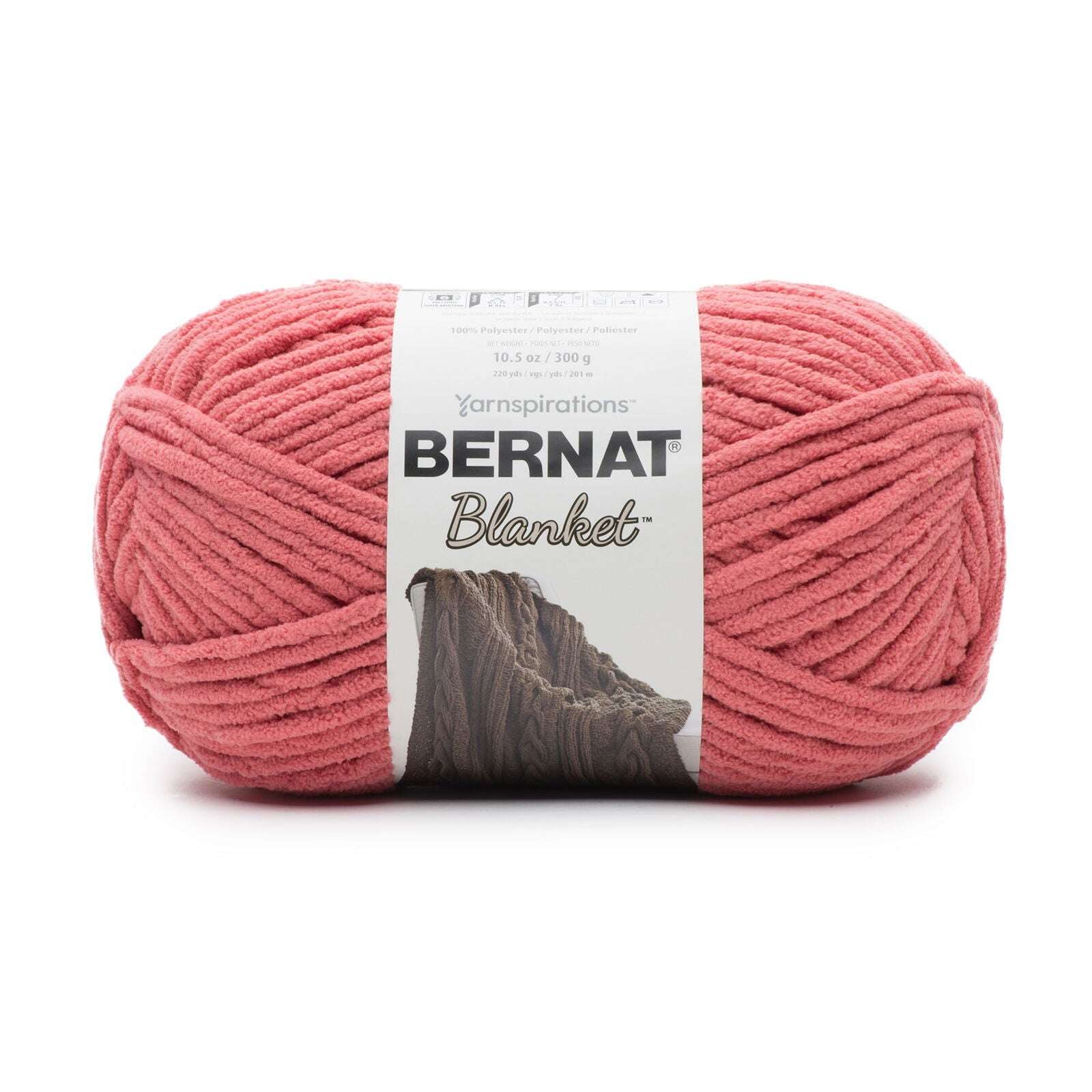 Bernat Blanket Yarn Canada in soft pink, ideal for cozy crochet projects and blankets