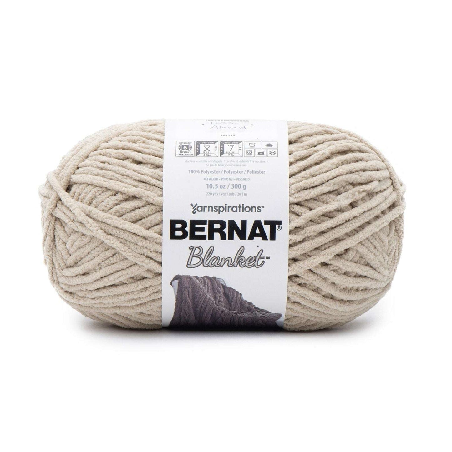Bernat Blanket Yarn Canada in soft beige color, perfect for cozy crochet projects