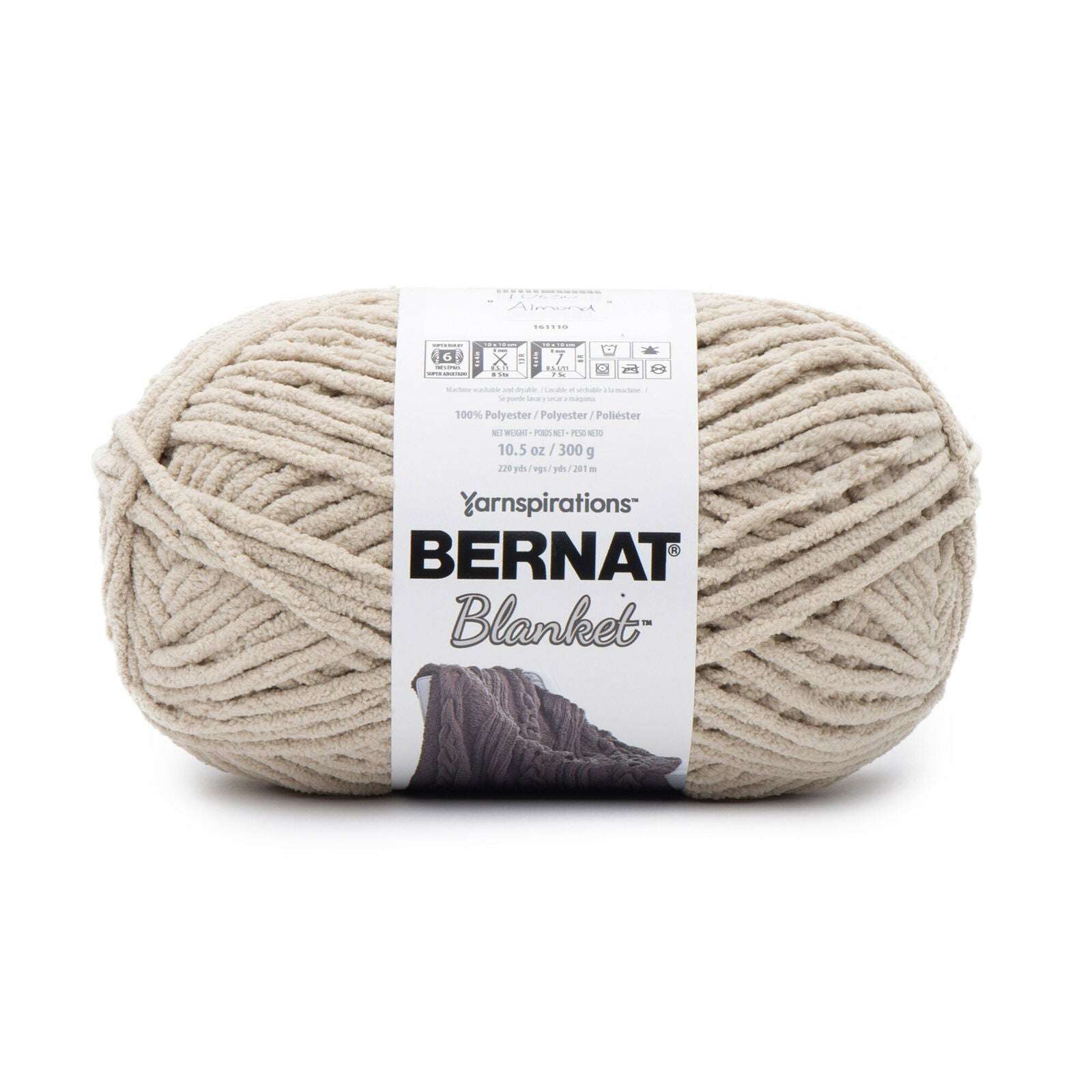 Bernat Blanket Yarn Canada in soft beige color, perfect for cozy crochet projects