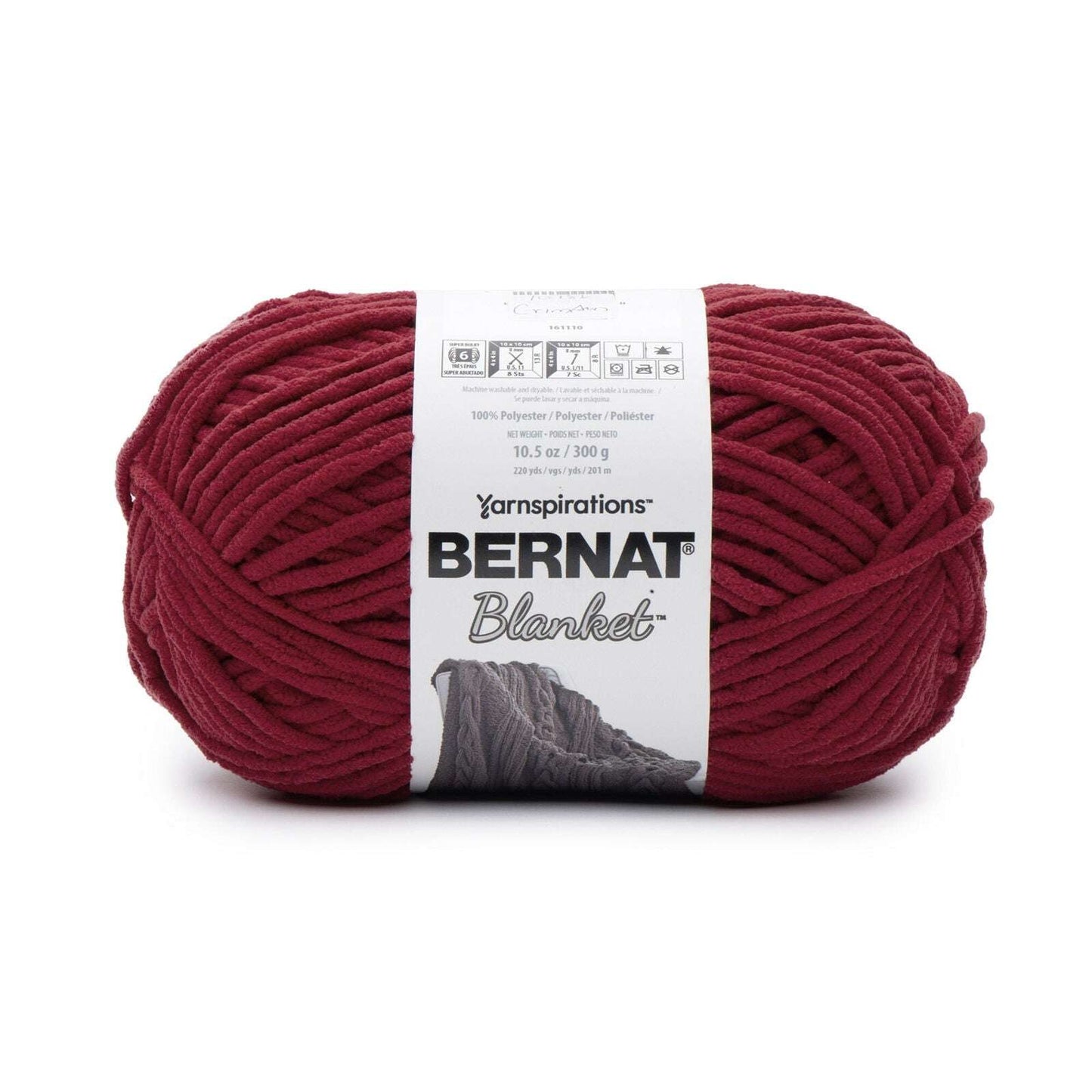 Bernat Blanket Yarn Canada in rich burgundy color, perfect for cozy crochet projects