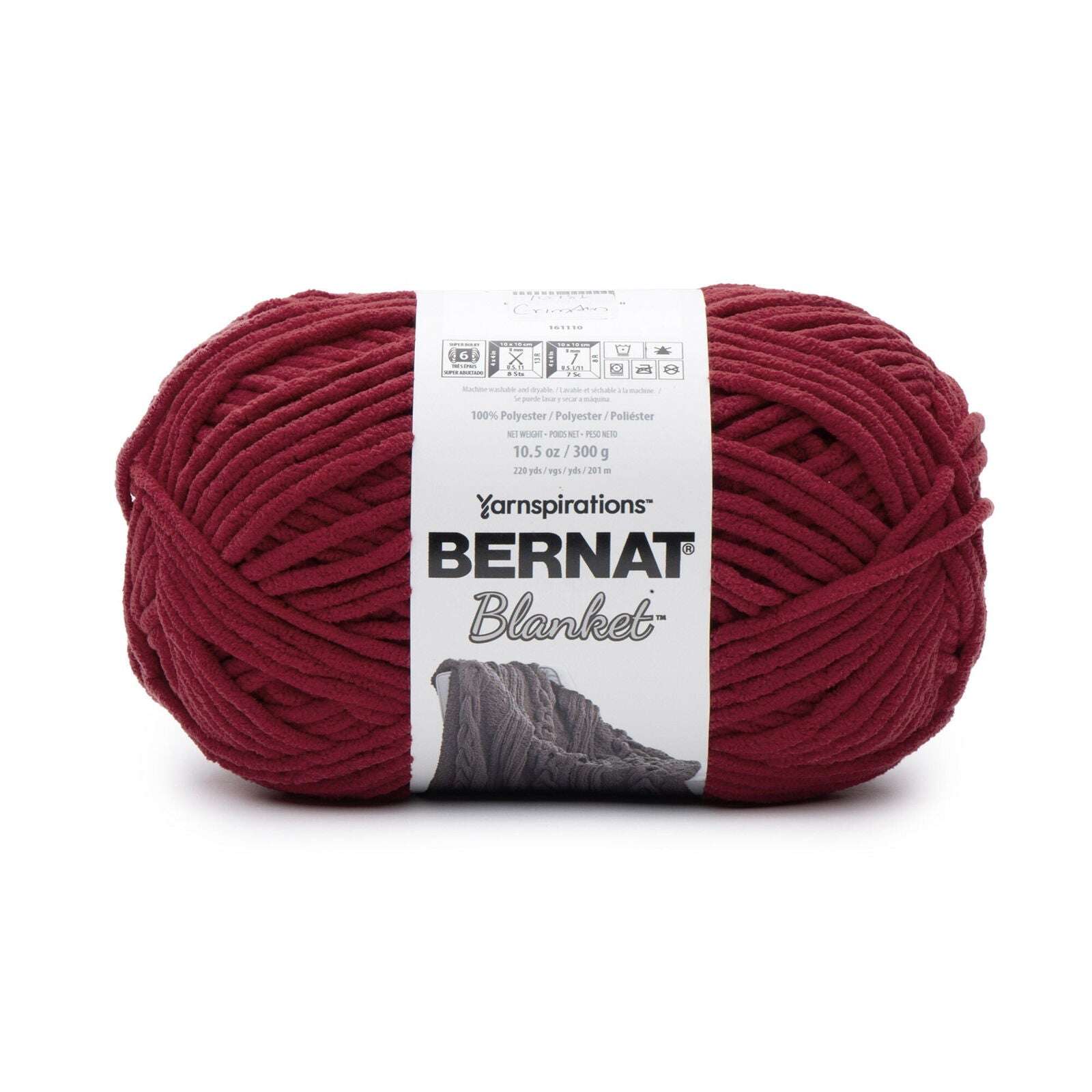 Bernat Blanket Yarn Canada in rich burgundy color, perfect for cozy crochet projects
