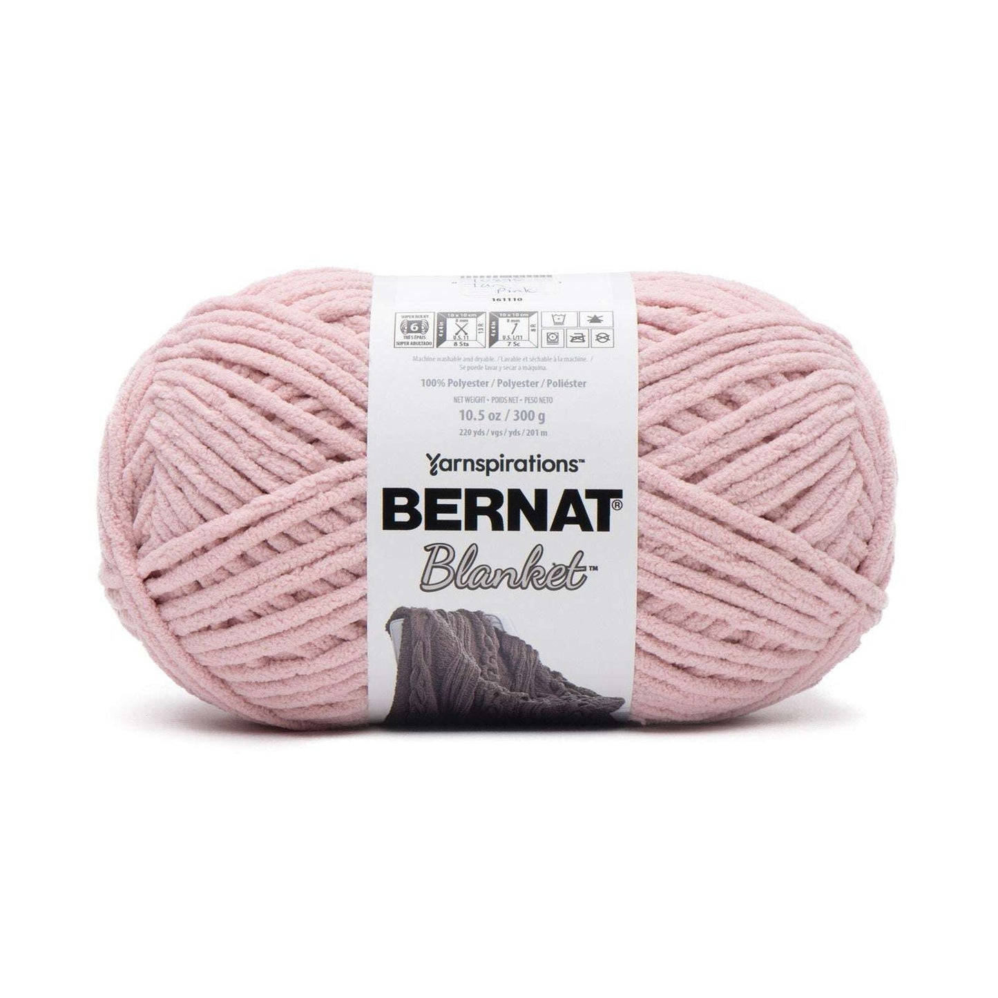 Bernat Blanket Yarn Canada in soft pink, perfect for cozy crochet projects and blankets