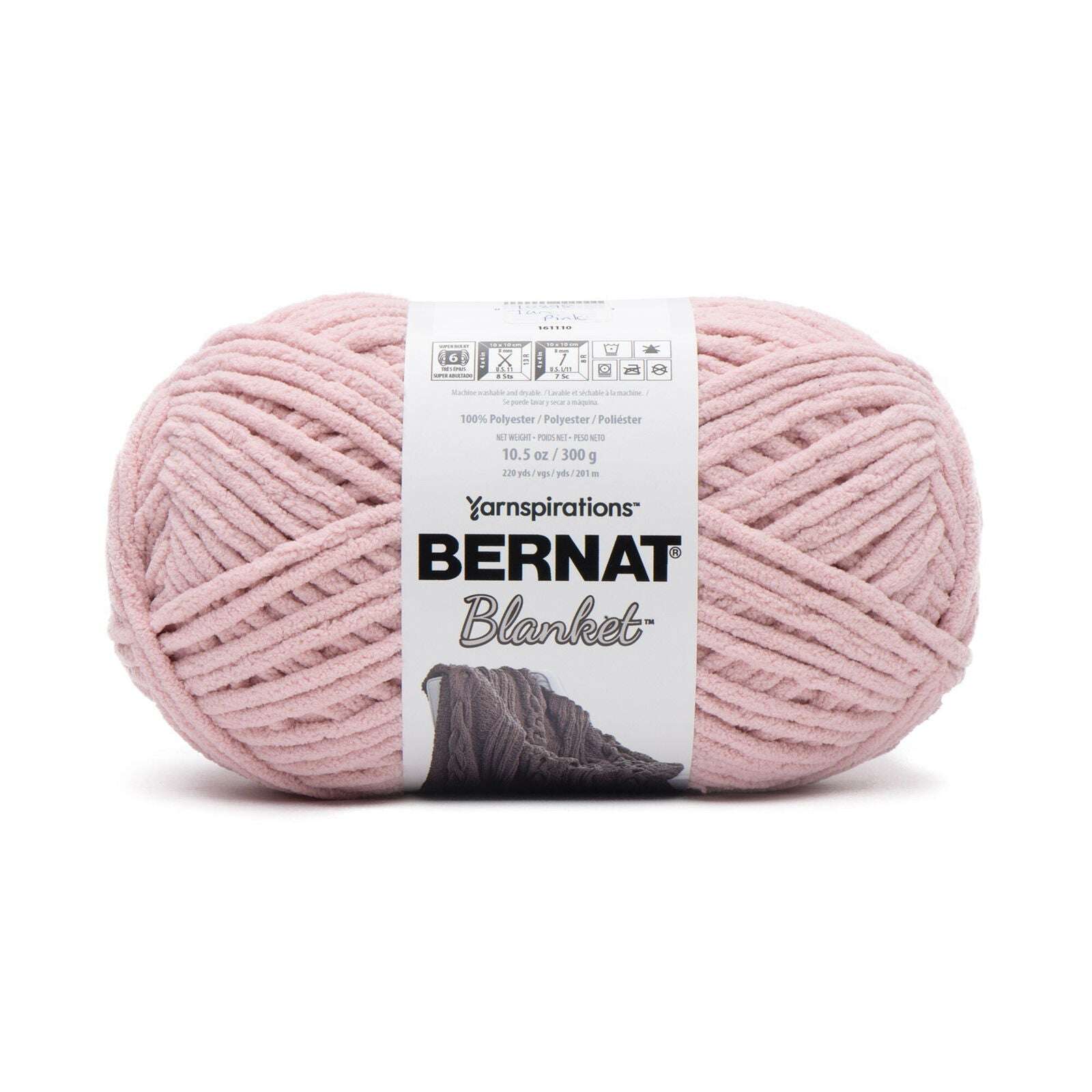Bernat Blanket Yarn Canada in soft pink, perfect for cozy crochet projects and blankets