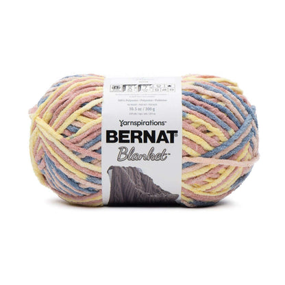 Bernat Blanket Yarn Canada in pastel pink, blue, and yellow colors for cozy crochet projects