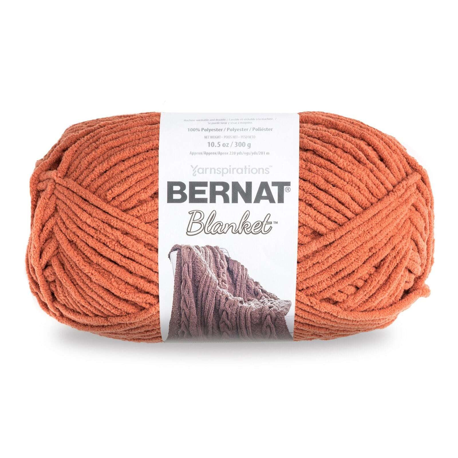 Bernat Blanket Yarn Canada in Terracotta Color for Soft and Cozy Crochet Projects