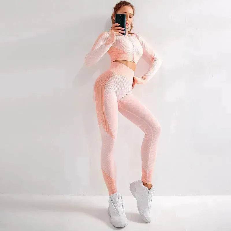 Yoga sets female sport gym suit - www.Shopthatapp.com