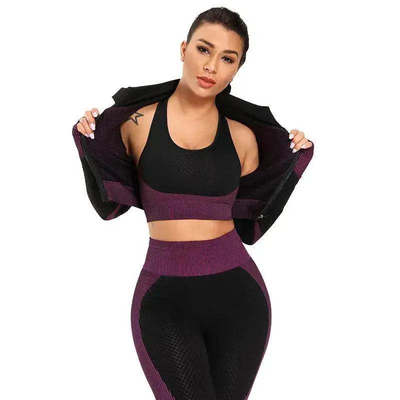 Yoga sets female sport gym suit - www.Shopthatapp.com