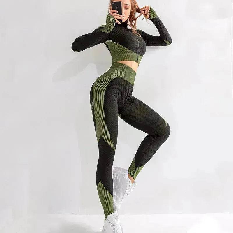 Yoga sets female sport gym suit - www.Shopthatapp.com
