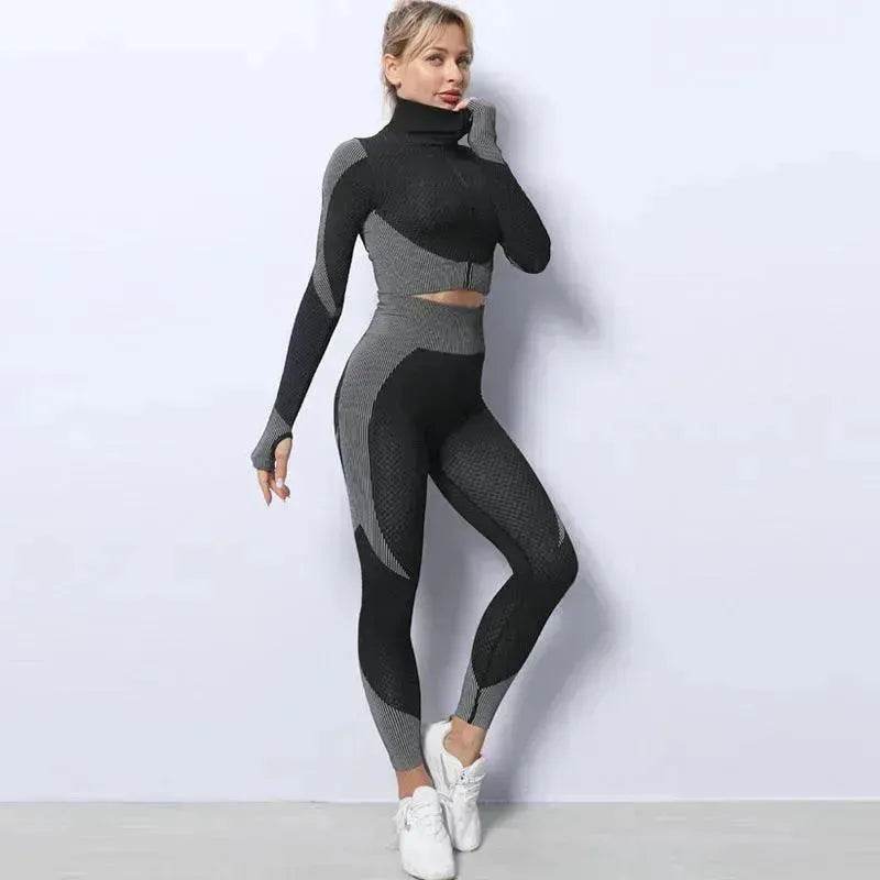 Yoga sets female sport gym suit - www.Shopthatapp.com