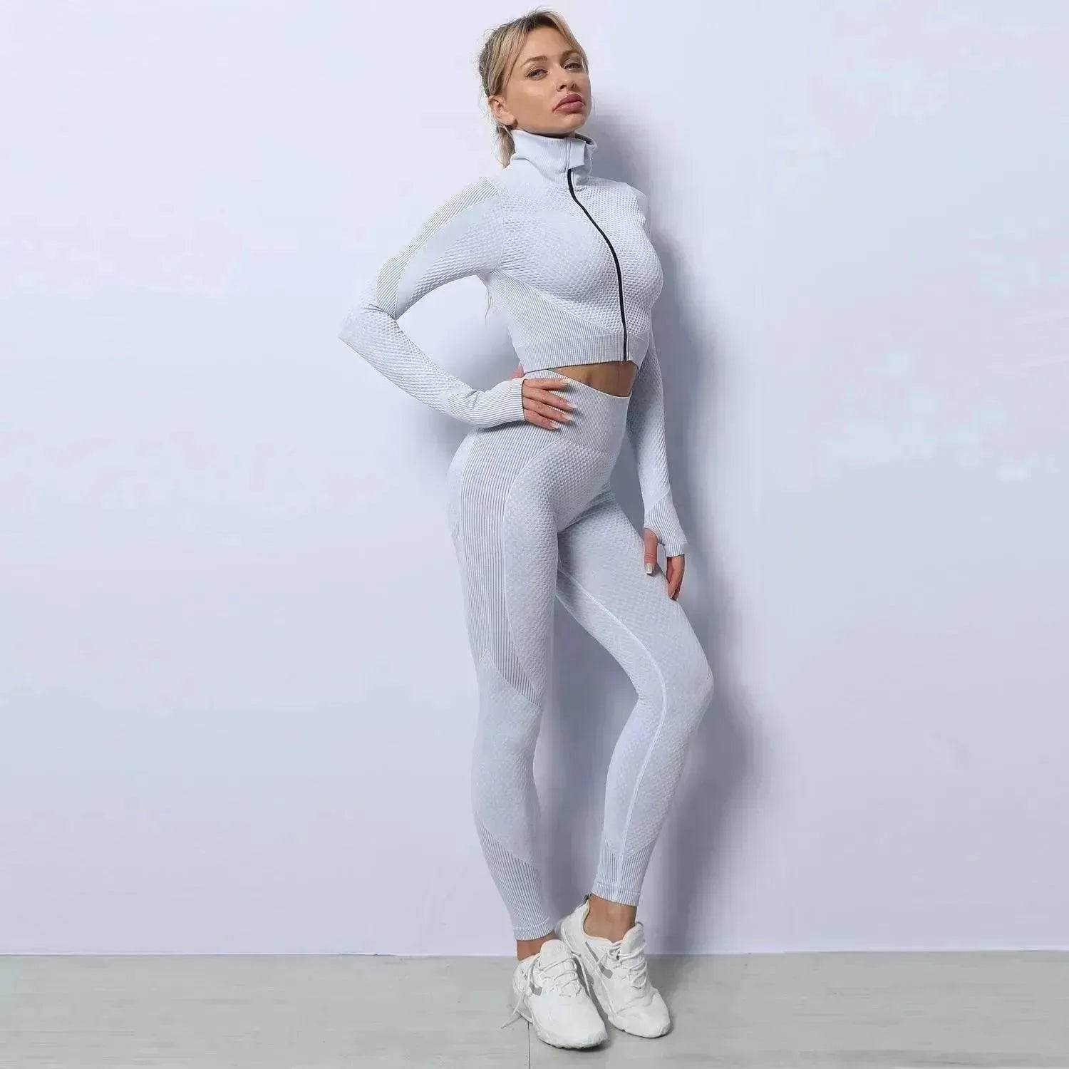 Yoga sets female sport gym suit - www.Shopthatapp.com