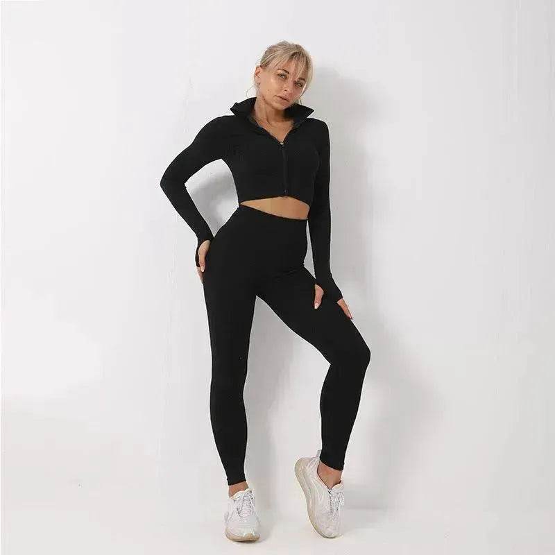 Yoga sets female sport gym suit - www.Shopthatapp.com