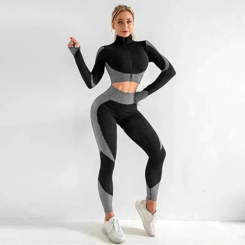 Yoga sets female sport gym suit - www.Shopthatapp.com
