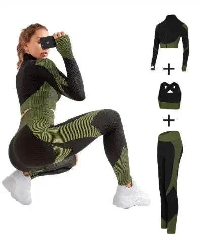 Yoga sets female sport gym suit - www.Shopthatapp.com