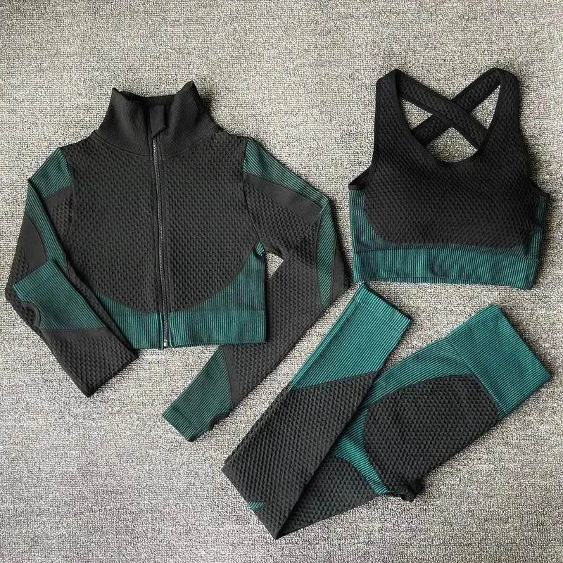 Yoga sets female sport gym suit - www.Shopthatapp.com