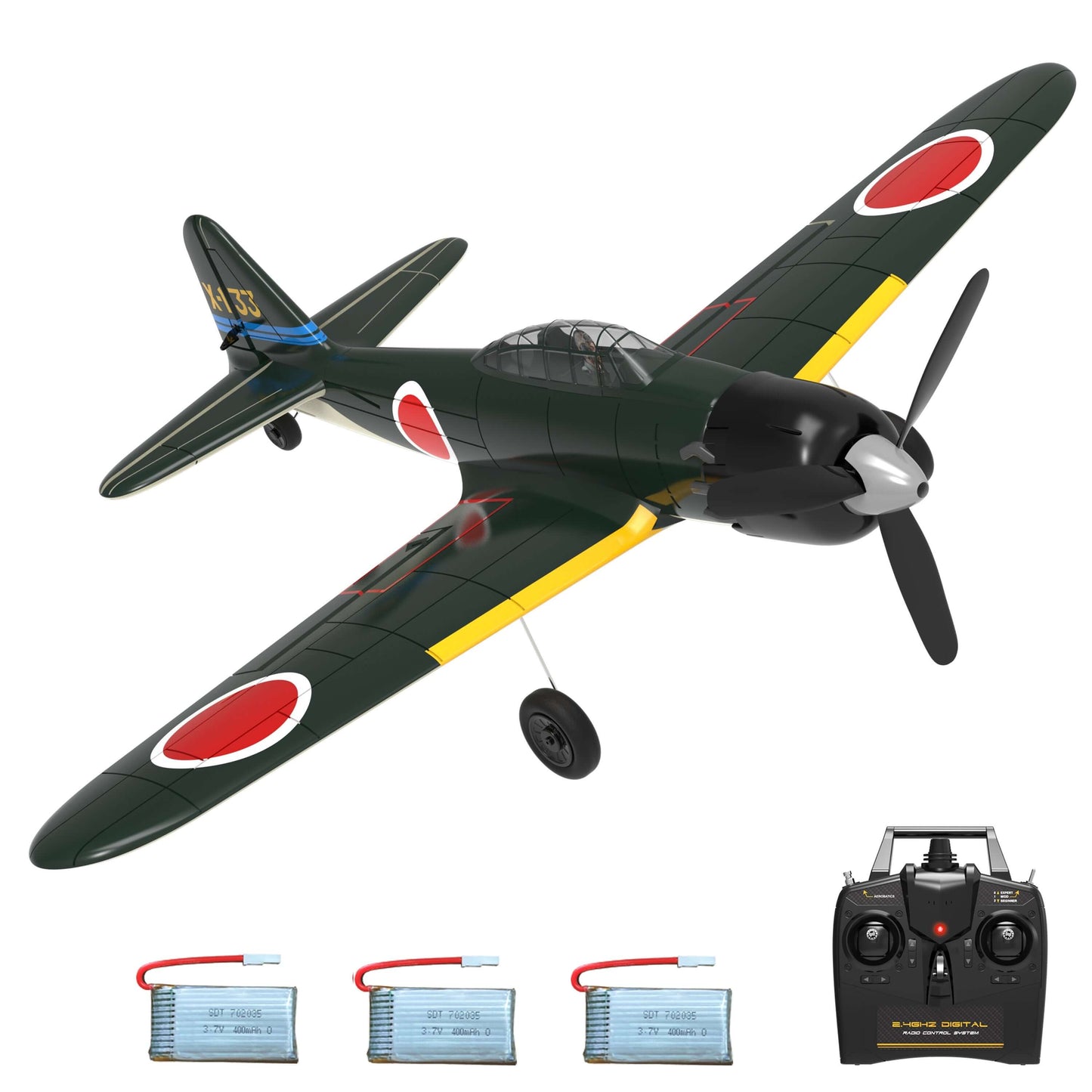 Zero Warbird RC Plane: 2.4G 4CH Aerobatic Fighter with 400mm Wingspan - www.Shopthatapp.com