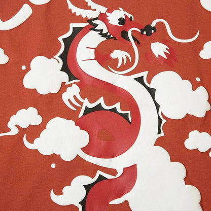 Zodiac Pattern Dragon Print Short Sleeve - www.Shopthatapp.com